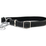 Martingale Midnight Black Leather Dog Collar