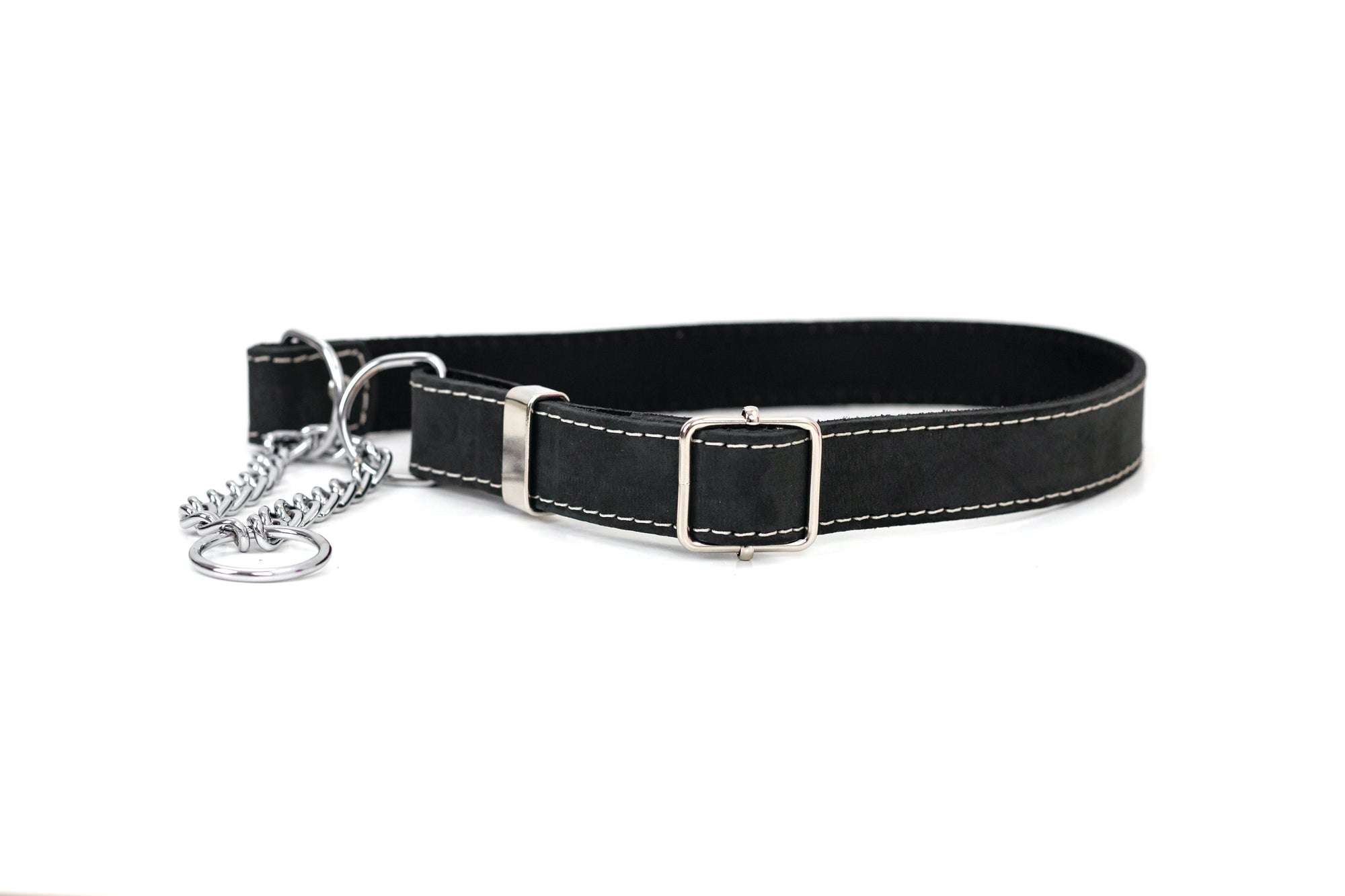 Euro-Dog Leather Martingale Dog Collar