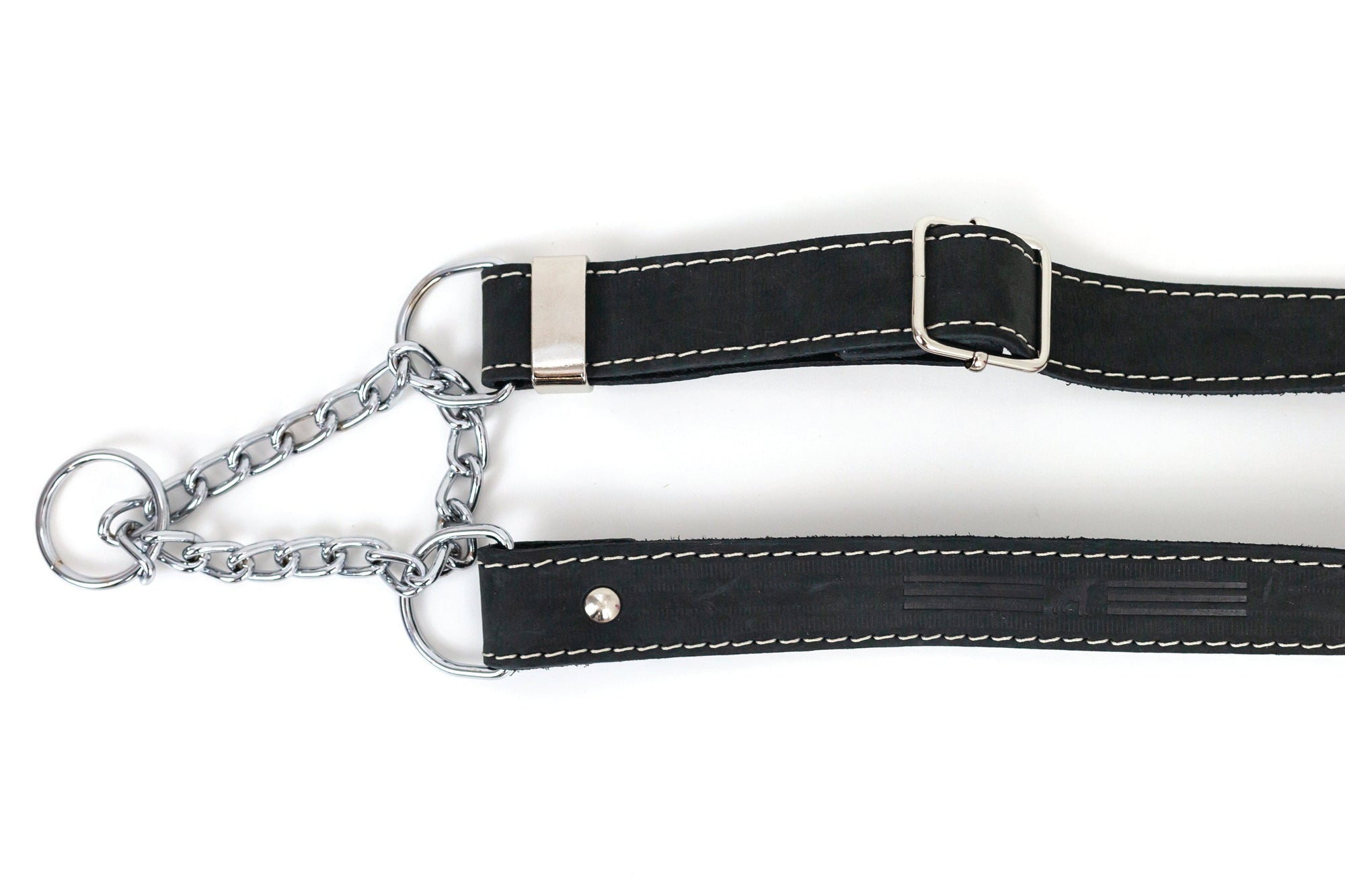 Euro-Dog Leather Martingale Dog Collar