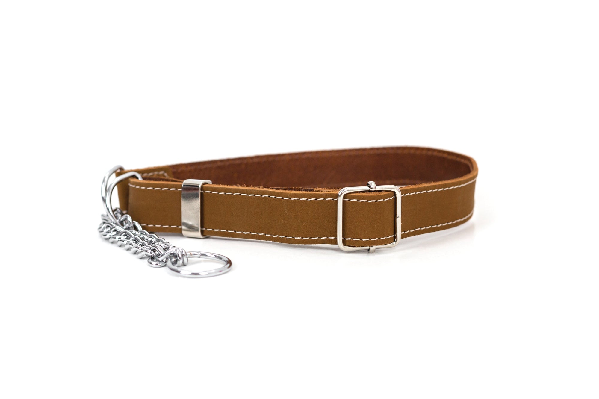 Euro-Dog Leather Martingale Dog Collar