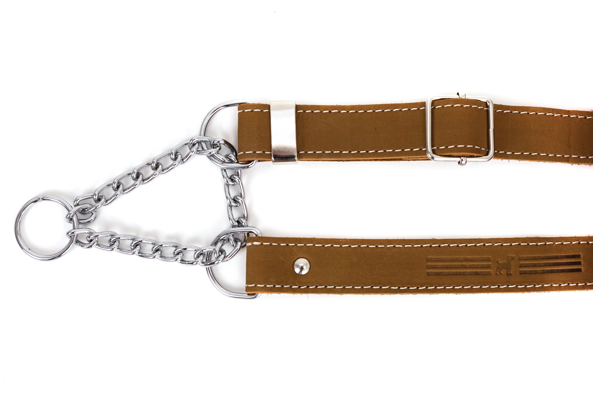 Euro-Dog Leather Martingale Dog Collar