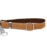 Martingale Khaki Leather Dog Collar