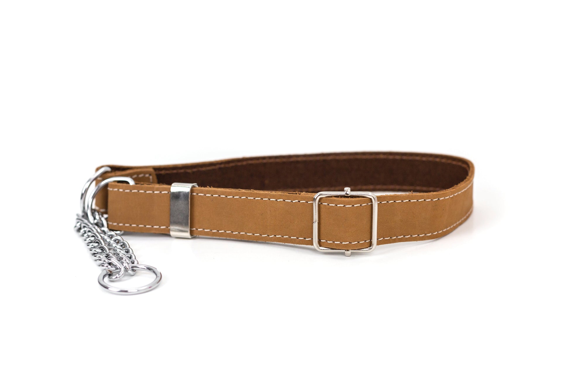 Euro-Dog Leather Martingale Dog Collar