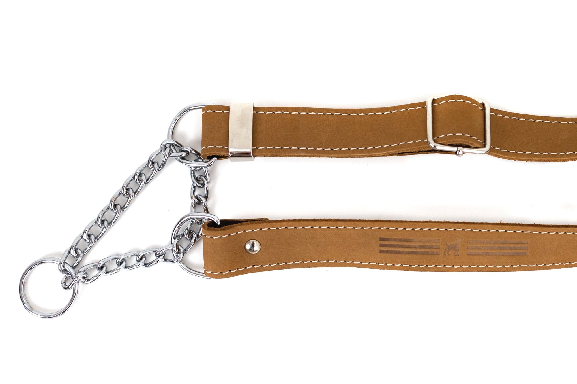 Euro-Dog Leather Martingale Dog Collar