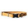 Sport Style Khaki Leather Dog Collar