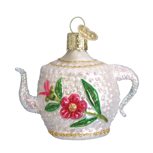 Old World Christmas: Fancy Teapot Christmas Ornament
