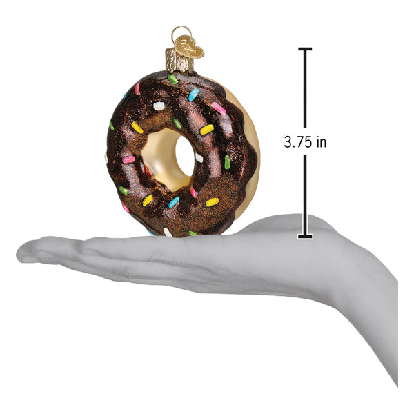 Old World Christmas: Chocolate Sprinkles Donut Christmas Ornament