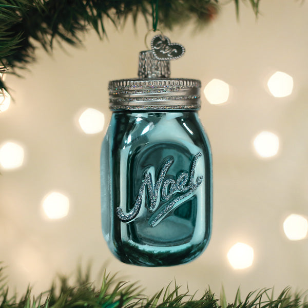 Old World Christmas: Mason Jar Christmas Ornament