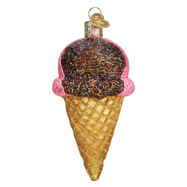 Neapolitan Ice Cream Cone Ornament