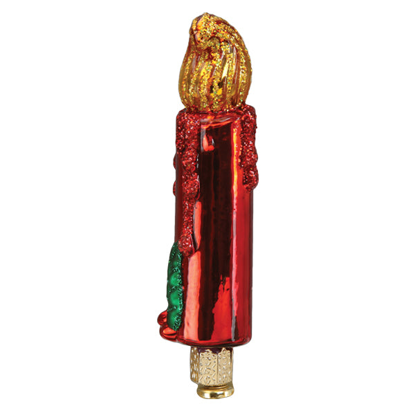 Old World Christmas: Red Clip-on Candle Ornament