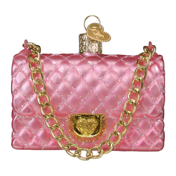 Old World Christmas: Quilted Purse Christmas Ornament