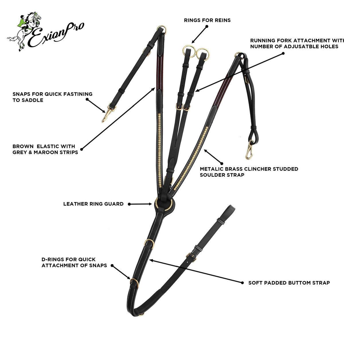 ExionPro Brass Clincher Breastplate - HT Animal Supply