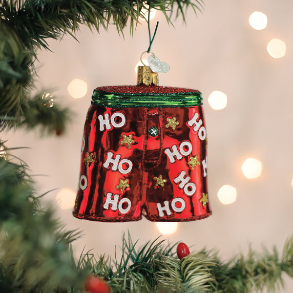 Holiday Boxer Shorts Ornament - HT Animal Supply
