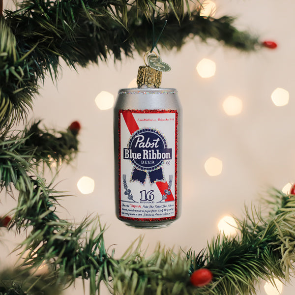 Pabst Blue Ribbon Beer Can Ornament - HT Animal Supply