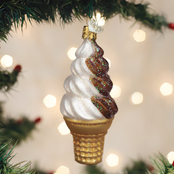 Old World Christmas: Chocolate Swirl Soft Serve Christmas Ornament