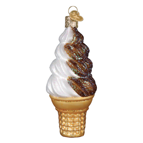 Old World Christmas: Chocolate Swirl Soft Serve Christmas Ornament