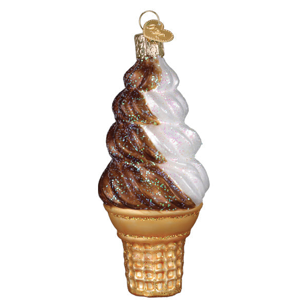 Old World Christmas: Chocolate Swirl Soft Serve Christmas Ornament