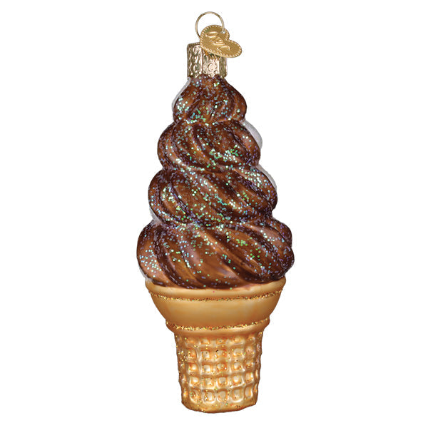 Old World Christmas: Chocolate Swirl Soft Serve Christmas Ornament