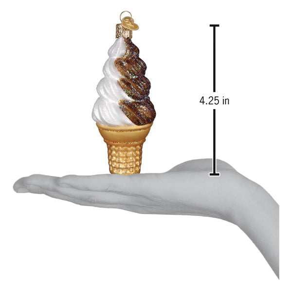 Old World Christmas: Chocolate Swirl Soft Serve Christmas Ornament