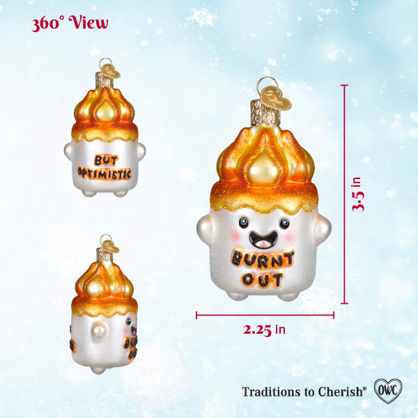 Old World Christmas: Burnt-out Marshmallow Christmas Ornament