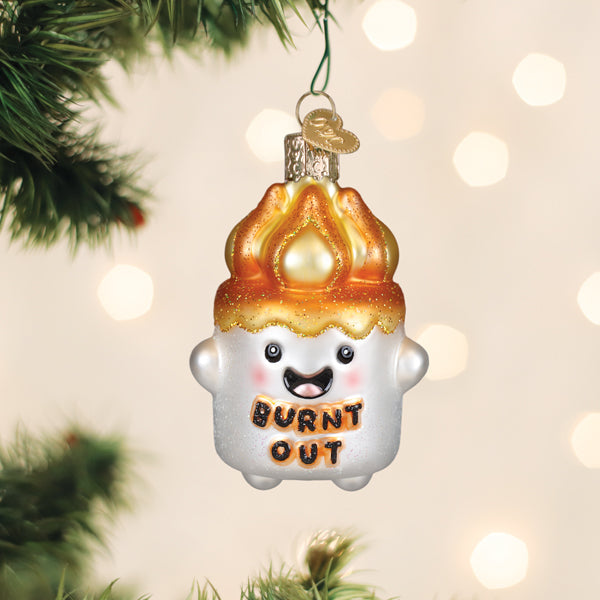 Old World Christmas: Burnt-out Marshmallow Christmas Ornament