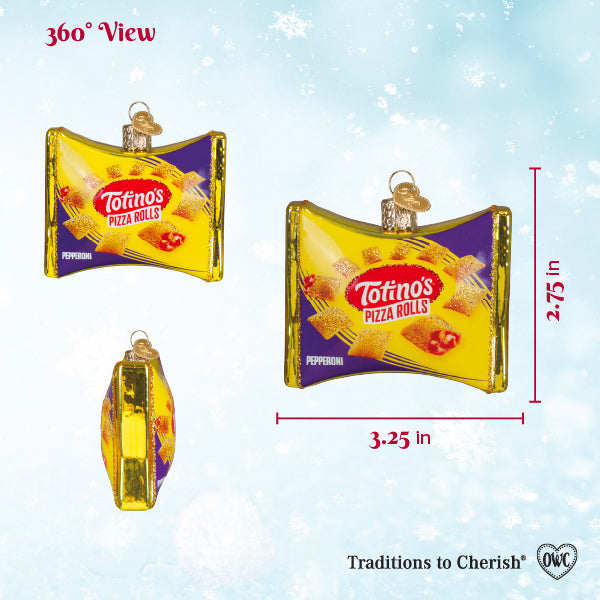 Old World Christmas: Totinos Pizza Rolls Bag Christmas Ornament