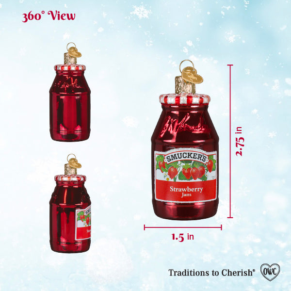 Old World Christmas: Smuckers® Strawberry Jam Christmas Ornament