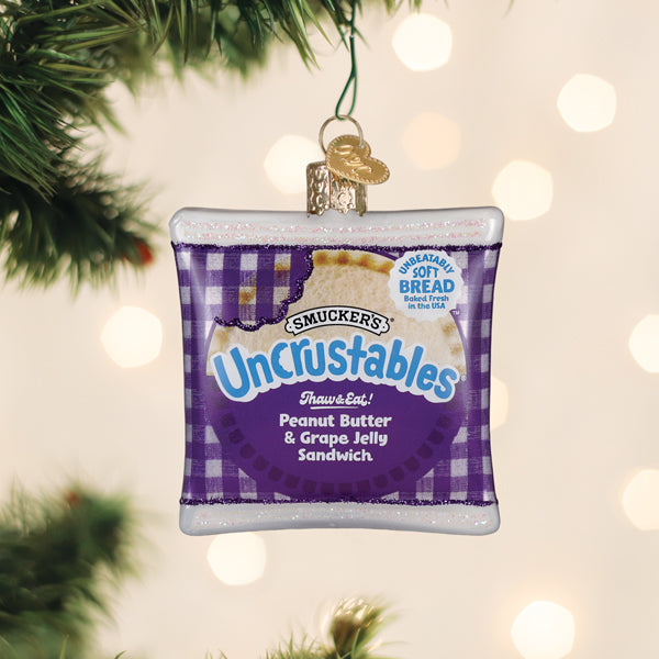 Old World Christmas: PB & Grape Uncrustables Sandwich Christmas Ornament