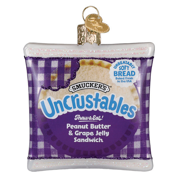 Old World Christmas: PB & Grape Uncrustables Sandwich Christmas Ornament