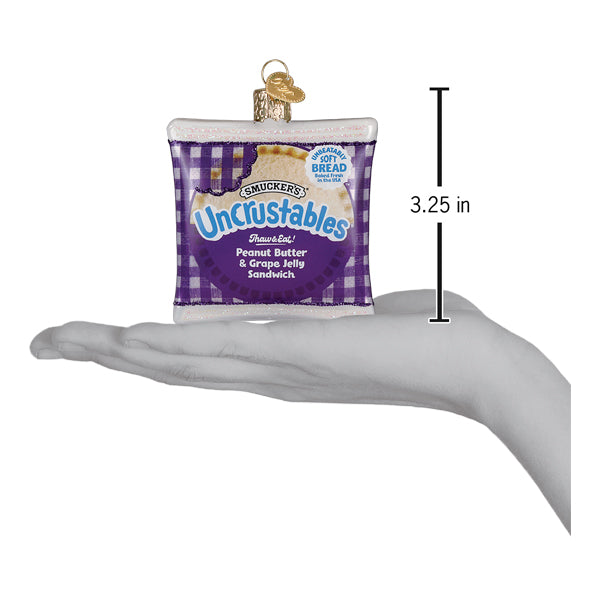 Old World Christmas: PB & Grape Uncrustables Sandwich Christmas Ornament
