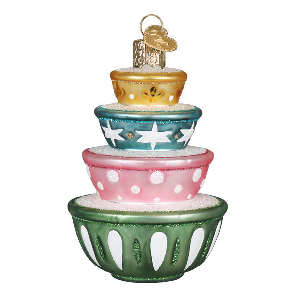 Old World Christmas: Stacked Mixing Bowls Christmas Ornament