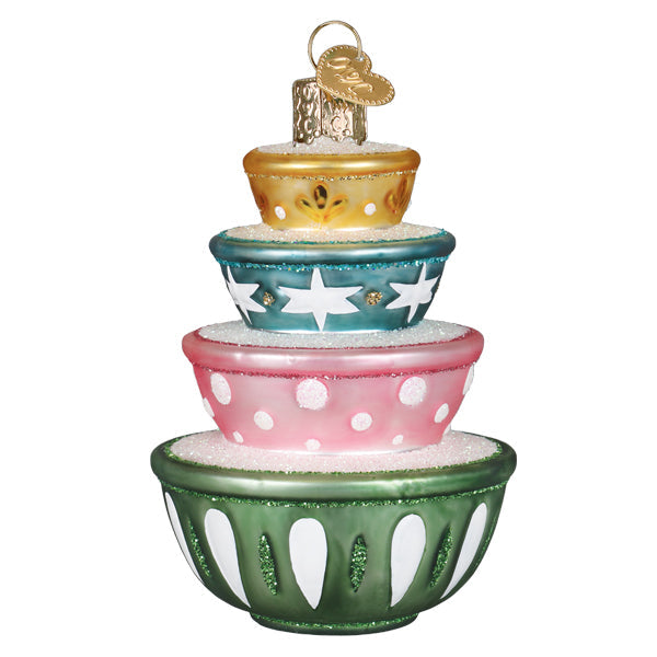 Old World Christmas: Stacked Mixing Bowls Christmas Ornament