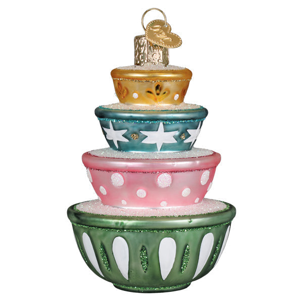 Old World Christmas: Stacked Mixing Bowls Christmas Ornament