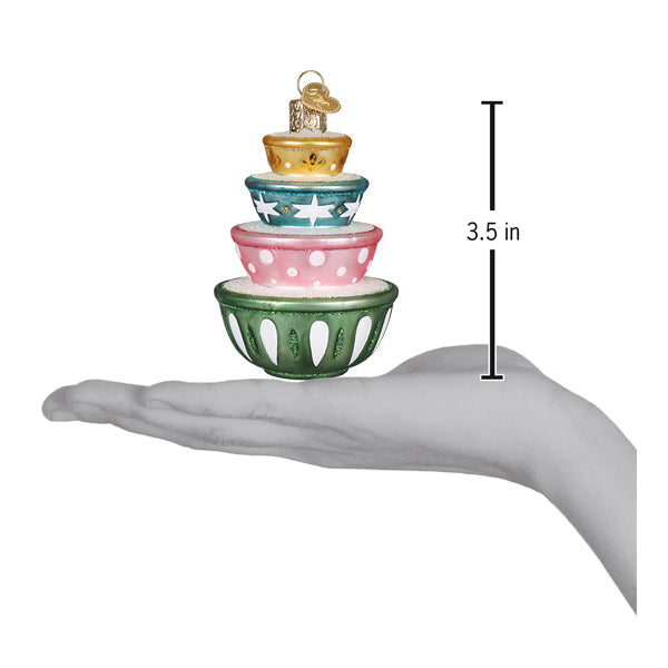 Old World Christmas: Stacked Mixing Bowls Christmas Ornament