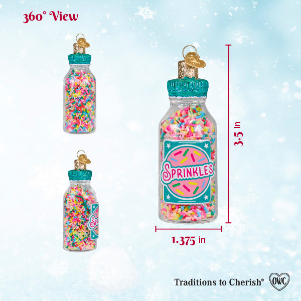 Old World Christmas: Jar Of Sprinkles Christmas Ornament