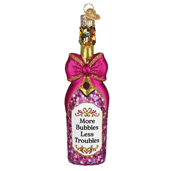 Old World Christmas: Bottle With Bow Christmas Ornament