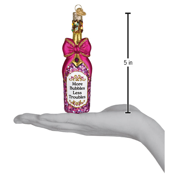 Old World Christmas: Bottle With Bow Christmas Ornament