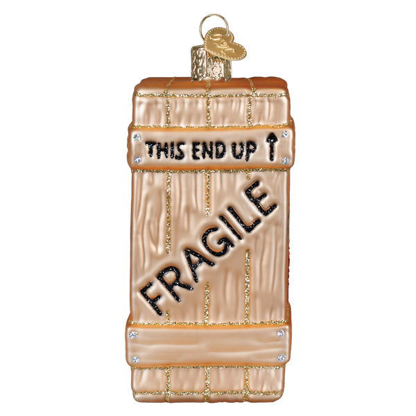 Old World Christmas: Fragile Crate Christmas Ornament