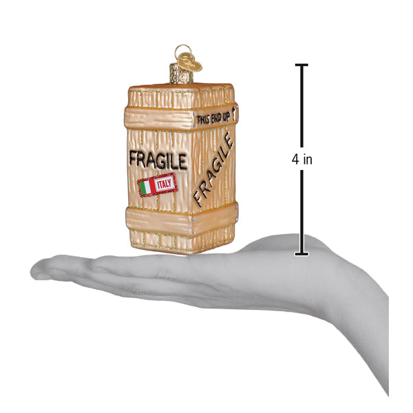 Old World Christmas: Fragile Crate Christmas Ornament