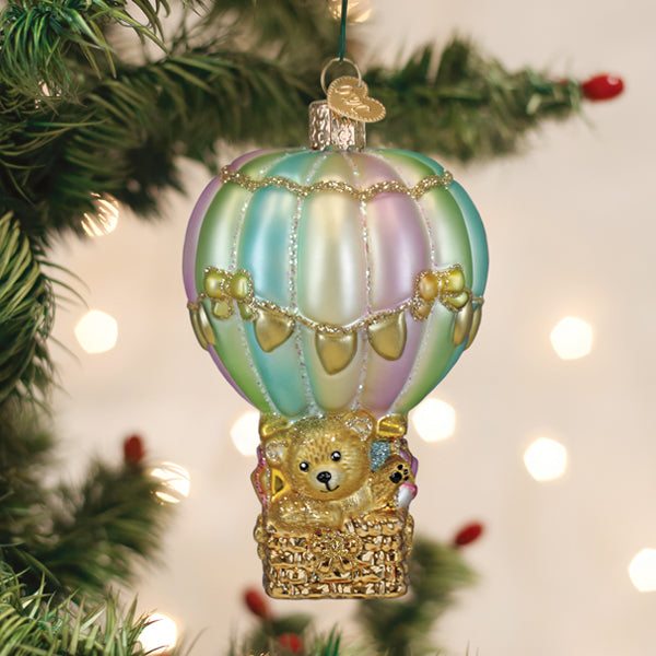 Old World Christmas: Baby Bear Balloon Christmas Ornament