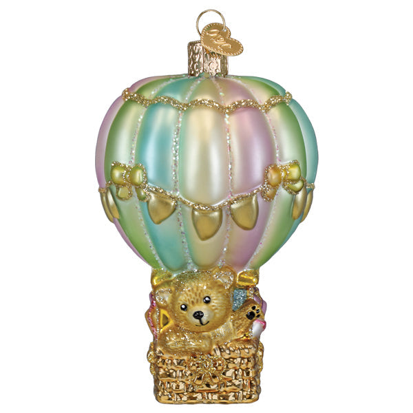 Old World Christmas: Baby Bear Balloon Christmas Ornament