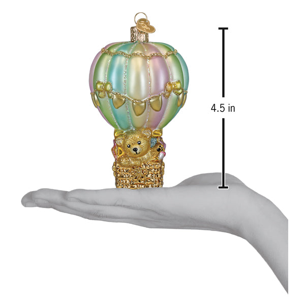 Old World Christmas: Baby Bear Balloon Christmas Ornament