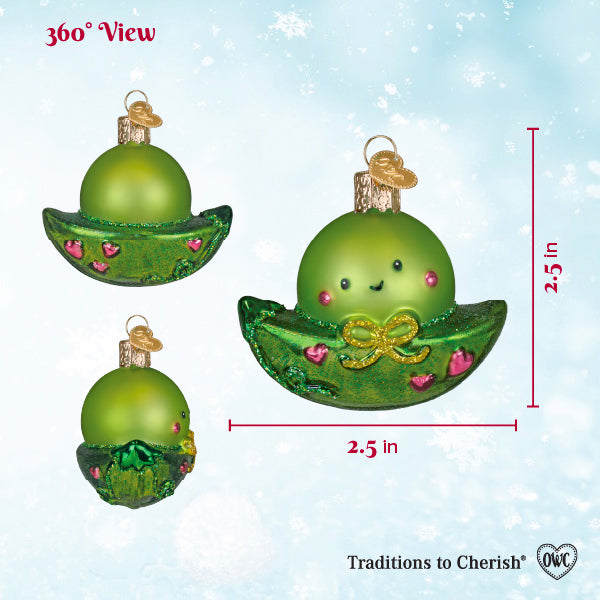 Old World Christmas: Little Peapod Christmas Ornament