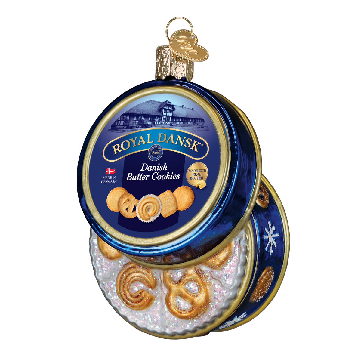 Old World Christmas: Butter Cookies Tin Christmas Ornament
