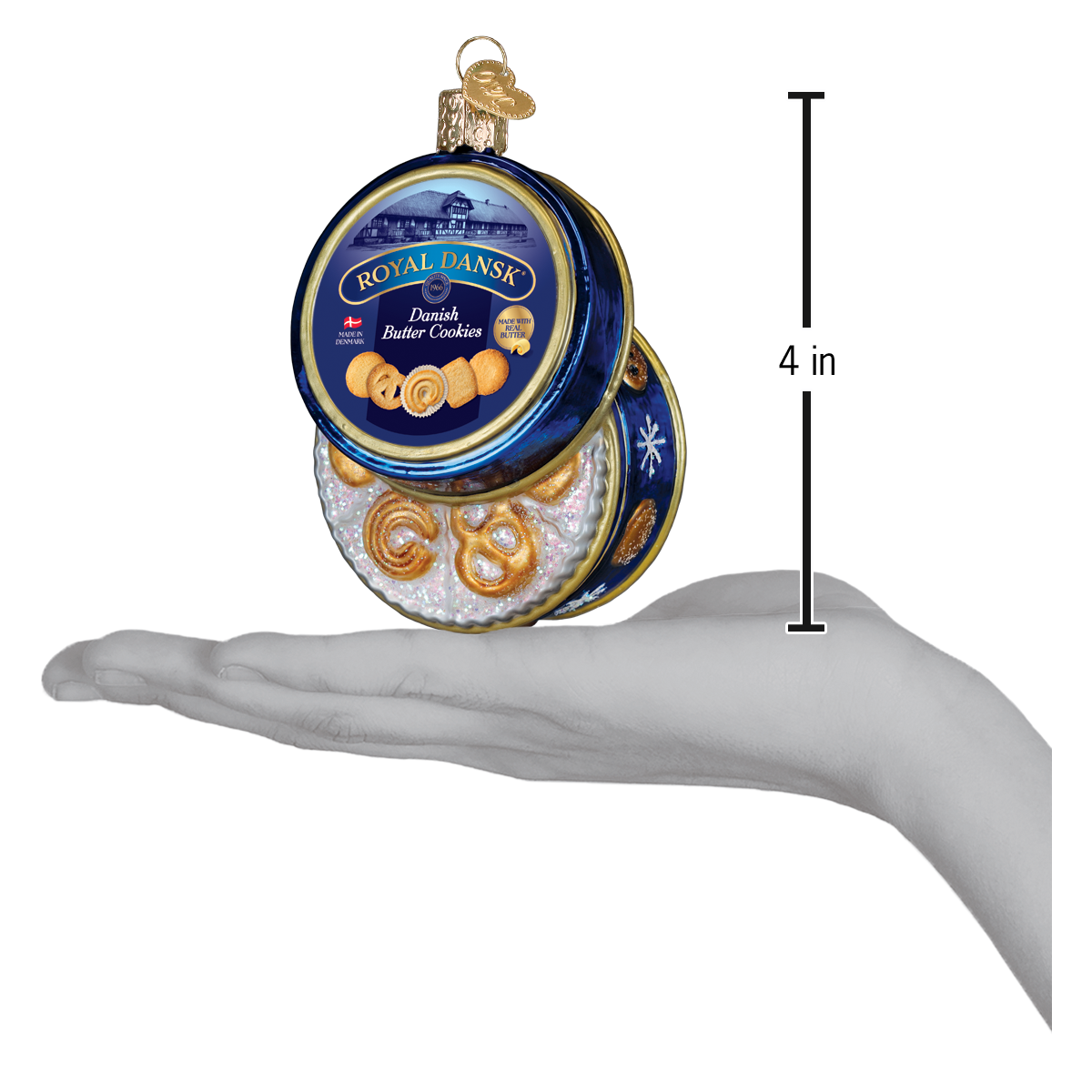 Old World Christmas: Butter Cookies Tin Christmas Ornament