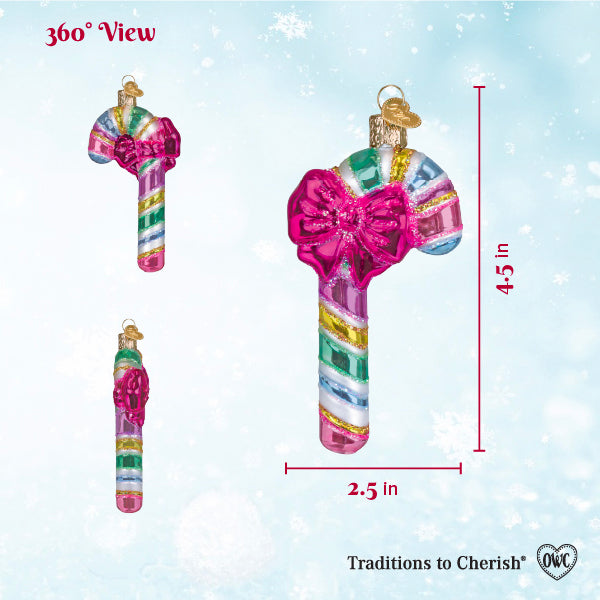 Old World Christmas: Pastel Candy Cane Christmas Ornament
