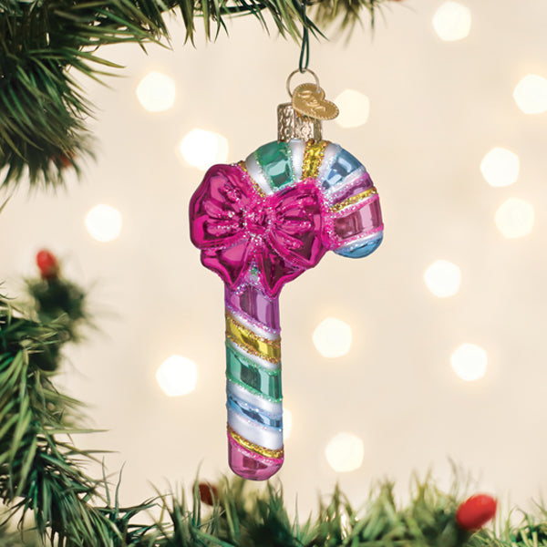 Old World Christmas: Pastel Candy Cane Christmas Ornament