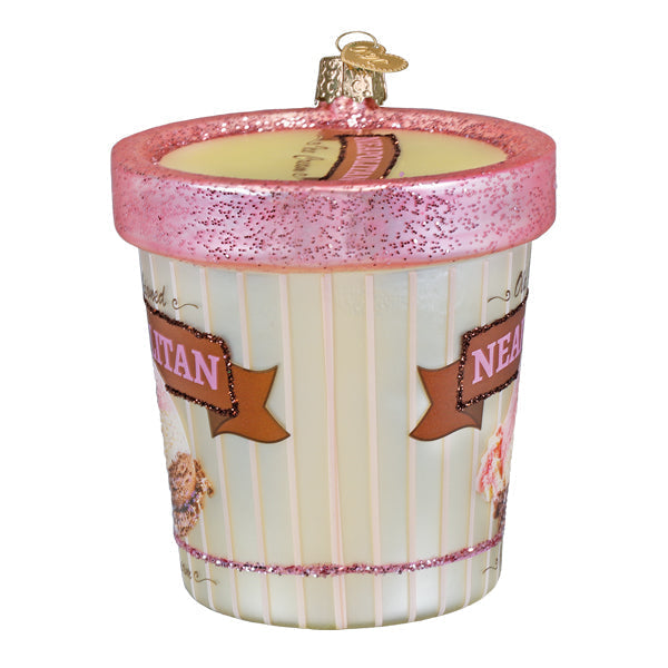 Old World Christmas: Neapolitan Ice Cream Pint Christmas Ornament