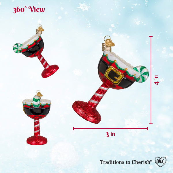 Old World Christmas: Santa Cocktail Christmas Ornament