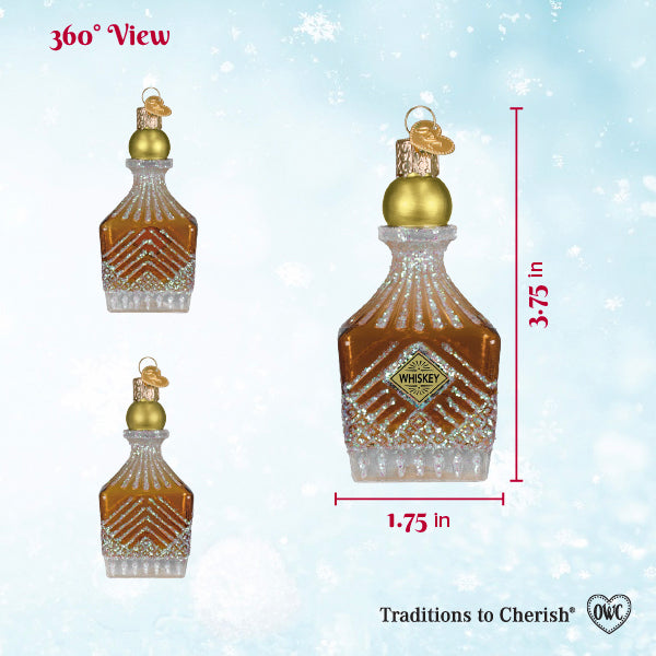 Old World Christmas: Whiskey Bottle Decanter Christmas Ornament
